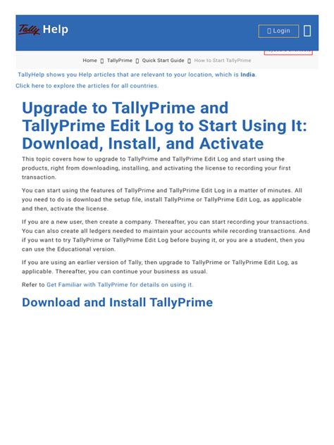 Quick Start Guide Tally Prime | PDF | Double Click | Voucher