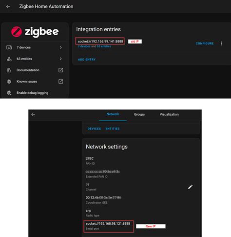 Zigbee Home Automation - Display of ZHA Bridge IP in Integration - Zigbee - Home Assistant Community