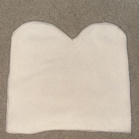 Selling ZARA Nude Strapless Thick Crop Top In Size Depop