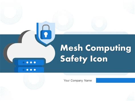 Mesh Computing Safety Icon Cloud Computing Cloud Security Ppt