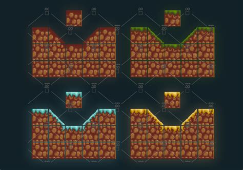 Basic Ground Tilesets Pixel Art By Attamad