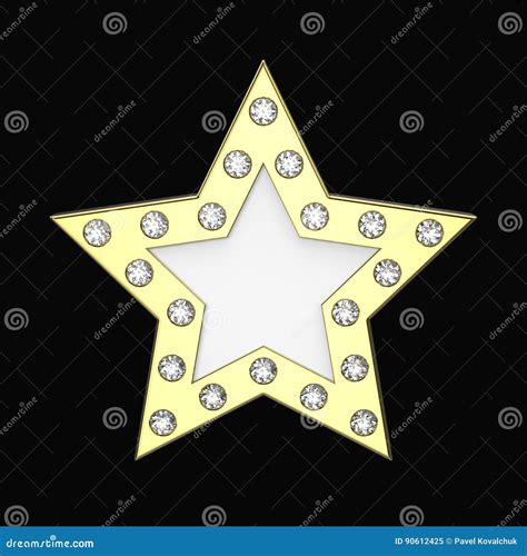 Estrella Del Oro Del Ejemplo D Con Los Diamantes Stock De Ilustraci N