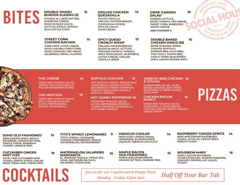 Menu | Social House – Social House