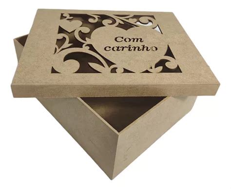 Caixa De Presente Mdf - Caixa De Presente Mdf Personalizadas Com Amor - 25x20x10 | MercadoLivre