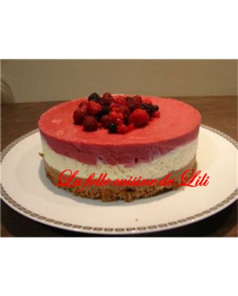 Entremet Sp Culoos Pralin Chocolat Blanc Et Fruits Rouges Pour