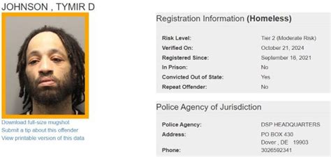 Homeless Sex Offender Notification Delaware State Police State Of Delaware