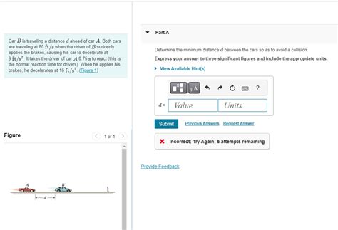 Solved Car B Is Traveling A Distance D Ahead Of Car A