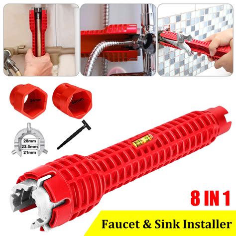 In Multifunction Flume Wrench Sink Faucet Plumbing Tools English