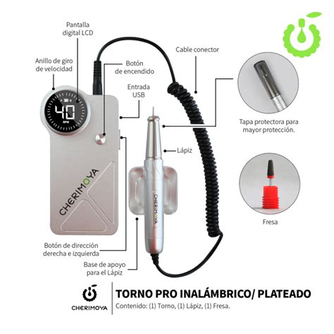 Torno Pro Drill Profesional Cherimoya Plateado Bh Cherimoya