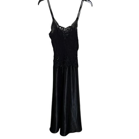 Cinema Etoile Intimates Sleepwear Vintage Cinema Etoile Night Gown Slip Lingerie Black