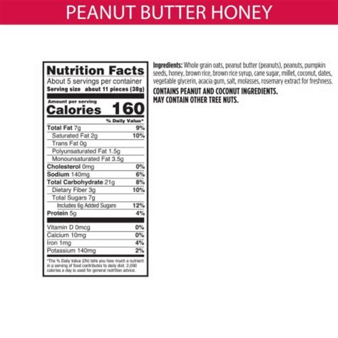 Bear Naked Bites Peanut Butter And Honey Granola 7 2 Oz Ralphs