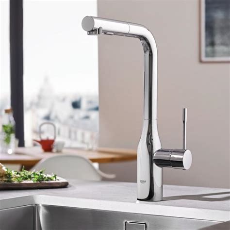 Grohe Essence Mitigeur évier avec douchette double extractible chrome