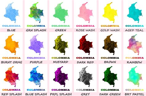 Colombia Map Print Outline Wall Map of Colombia – GalleryThane