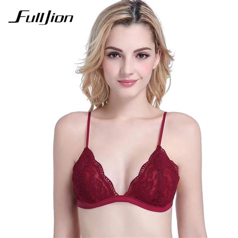 Buy Fulljion Sexy Women Floral Sheer Ultra Thin Comfort Triangle Bralette Bra