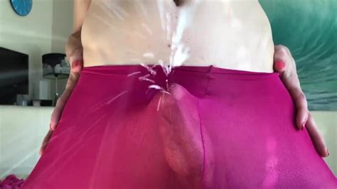 Mature Tranny Sprays Through Stockings In Hands Free Cum Xhamster