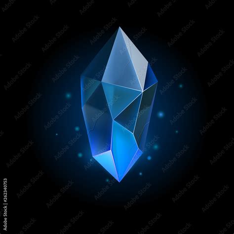 Gem Or Crystal Blue Magic Gemstone Precious Gem Icon Luxury Symbol