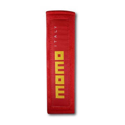 Universal Momo Seat Belt Pads 2 Piece Red And Yellow Type C Autotech