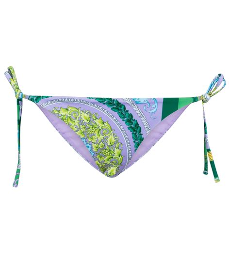 Barocco Mosaic Printed Bikini Bottoms In Purple Versace Mytheresa