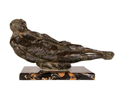 Reclining Bronze Male Nude On Marble Base Inventory Wolfs Fine Paintings And Sculpture