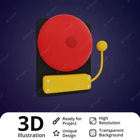 Premium Psd School Bell 3d Illustration