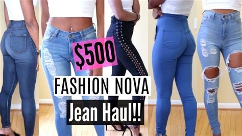 500 Fashion Nova Jeans Try On Haul Youtube