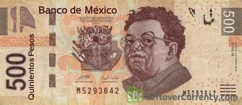 500 Mexican Pesos Banknote Series F Exchange Yours For Cash Today
