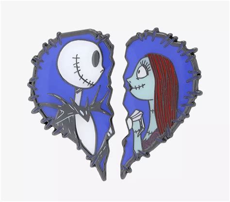 The Nightmare Before Christmas Jack Sally Heart Halves Pin Set At Hot Topic Disney Pins Blog