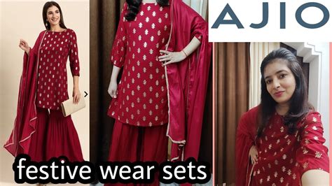 Ajio Kurta Sharara Set Partywear Kurta Set Youtube