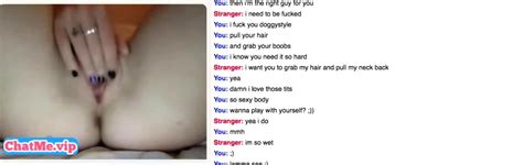 Blonde With Wet Shaved Pussy Masturbating With A Random Stranger