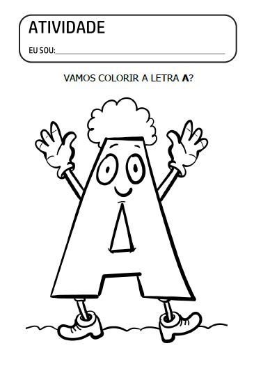 Letra A Para Colorir E Imprimir Techjambo