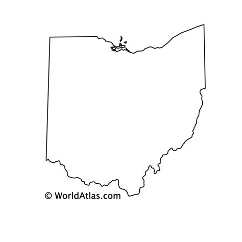 Outline Map of Ohio