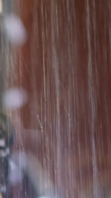 Woman In Black Bikini Takes Shower Washi Stock Video Pond5