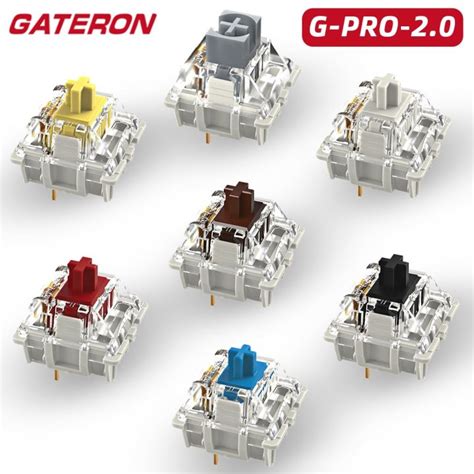 Gateron White Yellow Silver Pro V Switch Pin Rgb Linear Tactile Red Brown Switchs For Hot