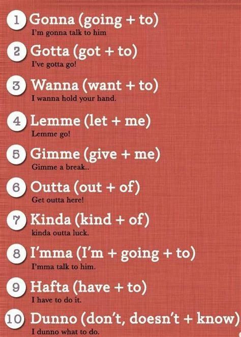 English Colloquial Words 1 Lef