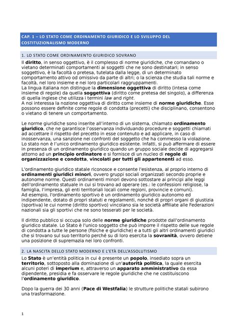 Istituzioni Di Diritto Pubblico Appunti CAP 1 LO STATO COME