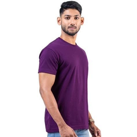 Purple Mens Crew Neck T Shirt Premium Menswear At Best Value Prices