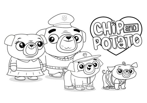 Coloriage Chip et Patate Imprimable télécharger et imprimer gratuit