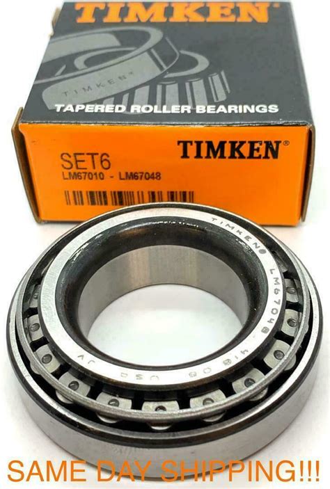 Timken Set 6 LM67048 LM67010 SET6 A6 BR6 TAPERED ROLLER BEARING 1 SET ...