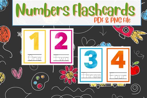 Numbers 1-10 Flashcards Graphic by Chase Minds Creative · Creative Fabrica