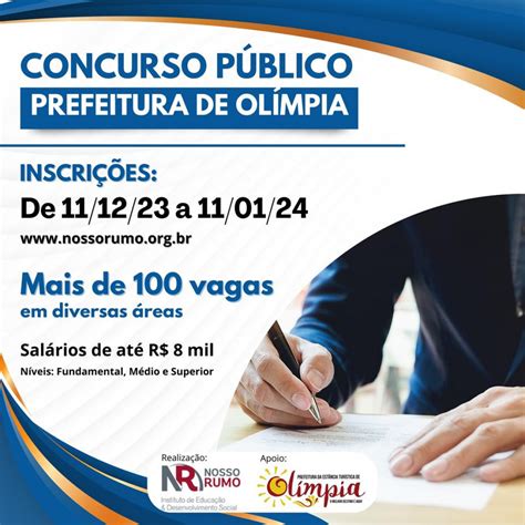 PREFEITURA DE OLÍMPIA publica edital para Concurso Público 106