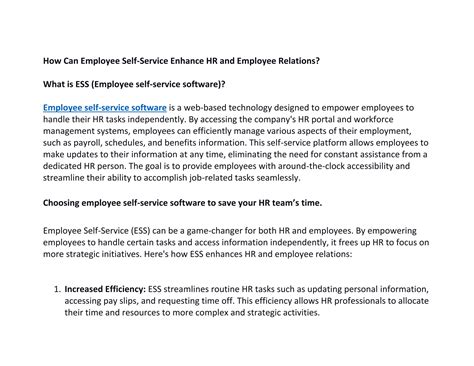 Employee self-service software is a web-based technology designed to