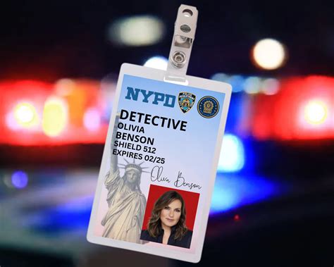 PRINTABLE Olivia Benson Law and Order SVU Cosplay Id Card - Etsy UK