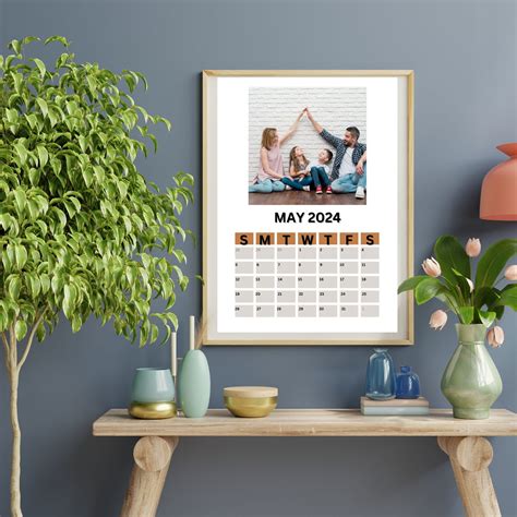 Custom Family Calendar 2024 Printable Wall Calendar Monthly