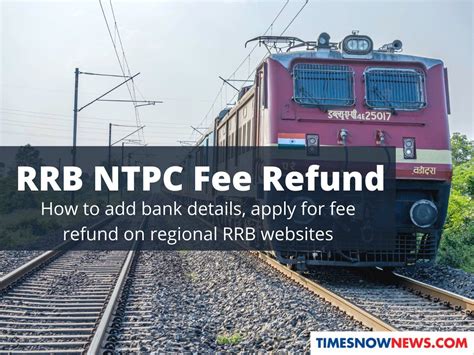 Rrb Ntpc Fee Refund How To Add Bank Details Apply For Fee Refund On