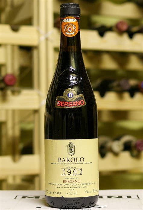 Купить вино Bersano Barolo 1987 года урожая
