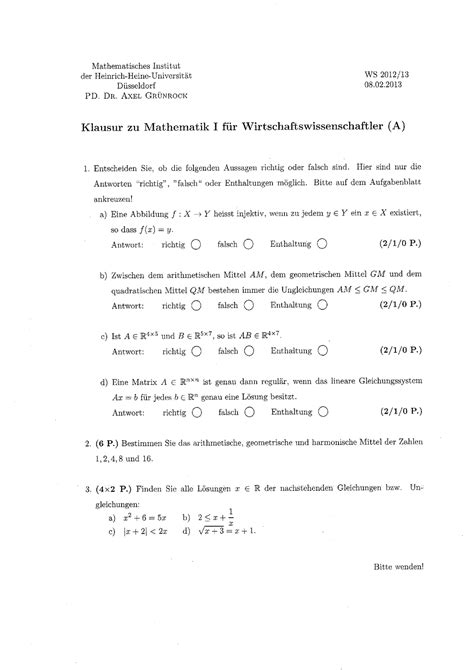 Klausur A Inkl Leitfaden Finanzierung Finanz Und