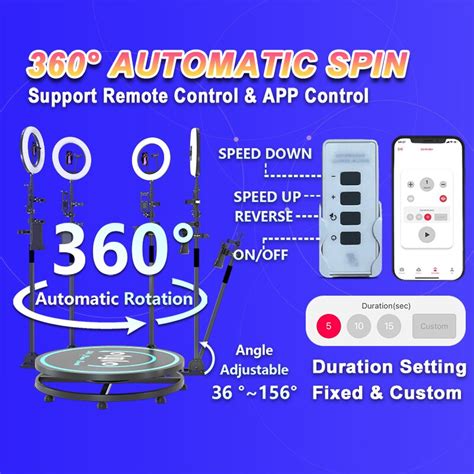 360 Photo Booth Rotating With Software Automatic Machine For Events