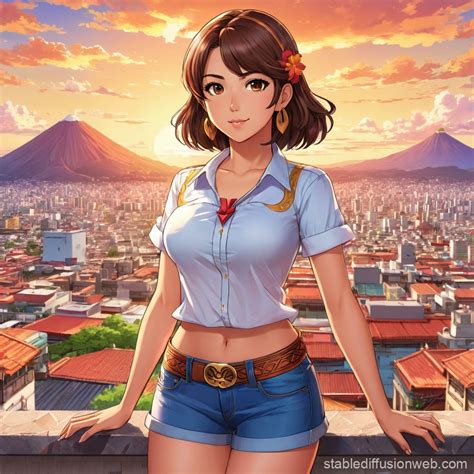 Latina Woman In Mexico City Stable Diffusion Online