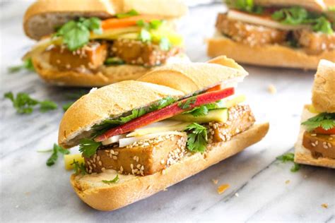 Perfectly Flavored Tofu Banh Mi Sandwich Recipe