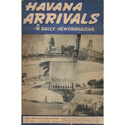 Vintage Cuban Publications - Revistas > Havana Arrivals, A daily news